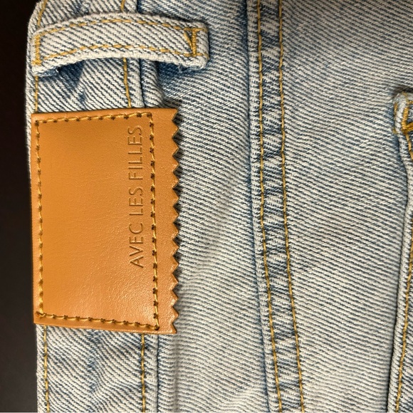 Avec Les Filles Long Denim Shorts (30) - Picture 2 of 4